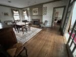 Red Oak solid hardwood flooring, 7 inch wide planks, custom prefinished to match the homeowner's existing floor.
