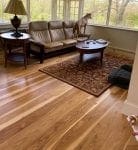 Example of select grade wide plank hickory solid 3/4 inch thick flooring