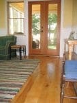 Maple wide plank flooring, natural character grade.