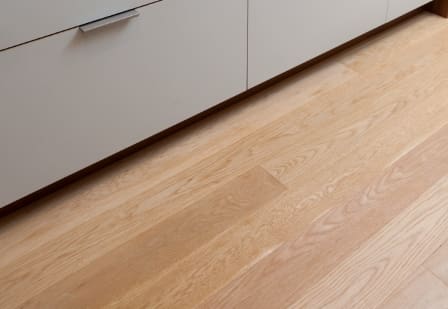 White Oak with a water-based poly finish.