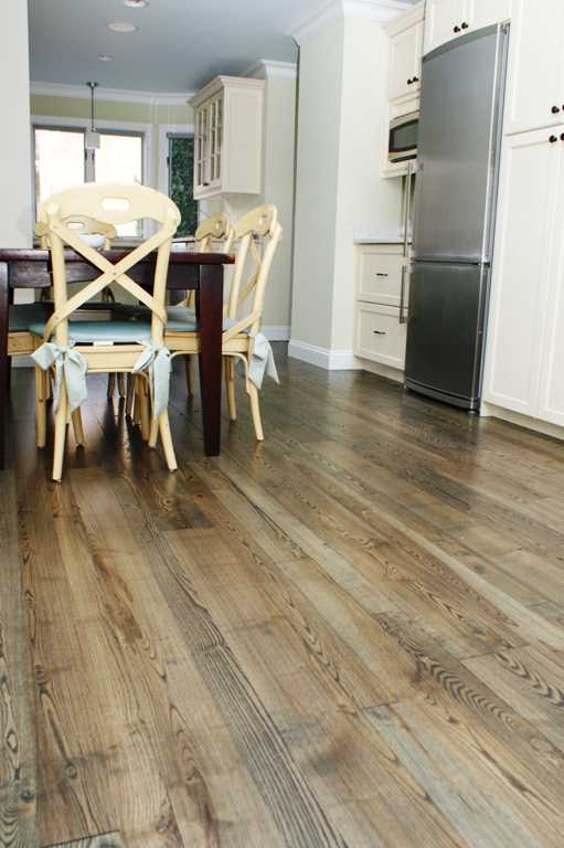 wide plank ash kitchen floor from Hull Forest Products