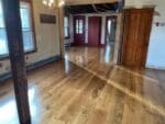 New wood floor to match vintage farmhouse