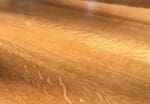 Close-up view of quarter sawn white oak flooring